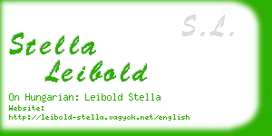 stella leibold business card